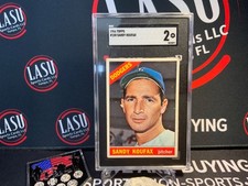 1966 Topps 100 Sandy Koufax Vintage Baseball Card SGC 2 Dodgers HOF