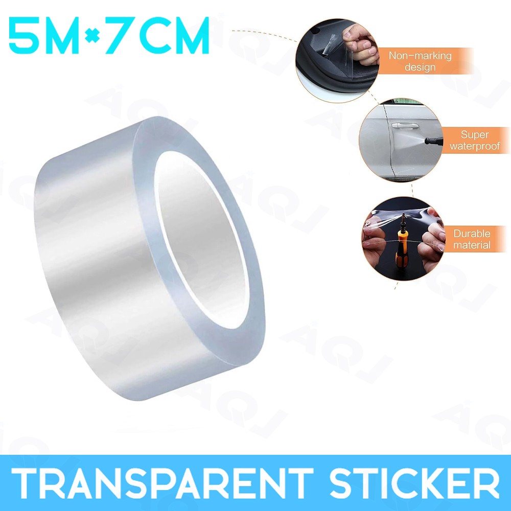 Accessories Transparent'Vinyl Car Door Sill Scuff Cover Plate'Sticker For Tesla