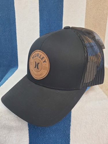 Gorra/gorra de camionero Hurley Boulevard Snapback negra/malla negra OSFM - Imagen 2 de 9