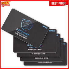 RFID Blocking Card   NFC Contactless Credit Debit Card Protector 5 Pack 
