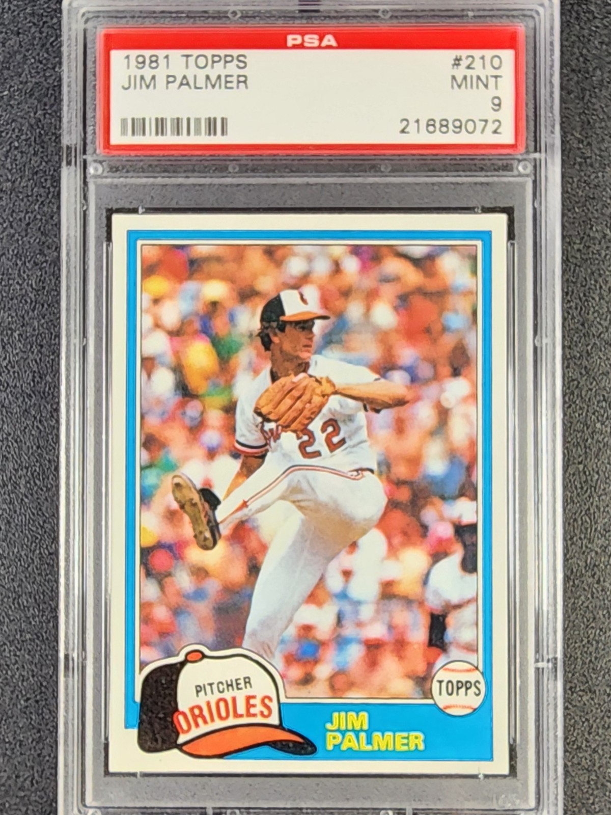 1981 Topps #210 Jim Palmer HOF - PSA 9 MINT