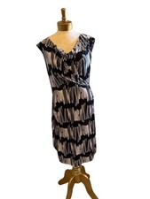 Chaus Sleeveless Dress Black and White Flare