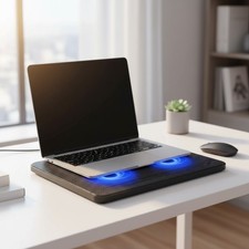 15.6"-17" Laptop Cooling Pad with 3 Fans - Lightweight, USB Powered, Adjustable
