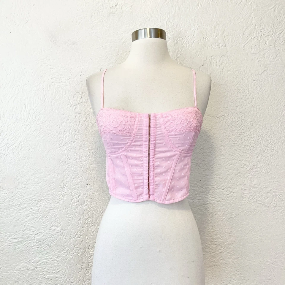 Corsé Top Rosa Hada Coqueta Fairycore Cottagecore Pequeño S Foto 2 de 4