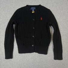 Polo Ralph Lauren Size 4T Toddler Black Knit Button Down Cardigan sweater