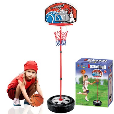 Mein erster Basketballkorb Ständer mit Ball tragbares Spielset für jüngere Kinder 3+