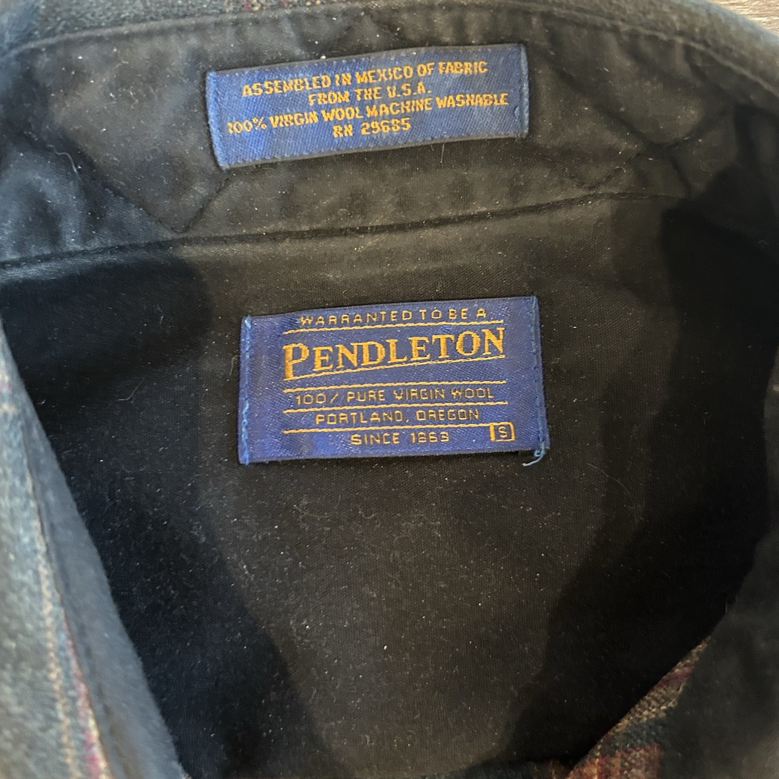 Vintage Pendleton Wool Button Up Long Sleeve Elbo… - image 3