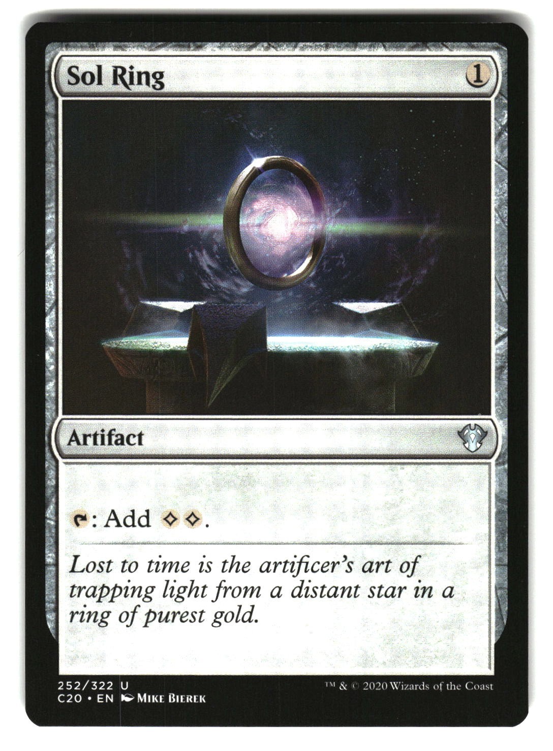 Sol Ring 252 Uncommon Commander 2020 Magic: The Gathering Near Mint