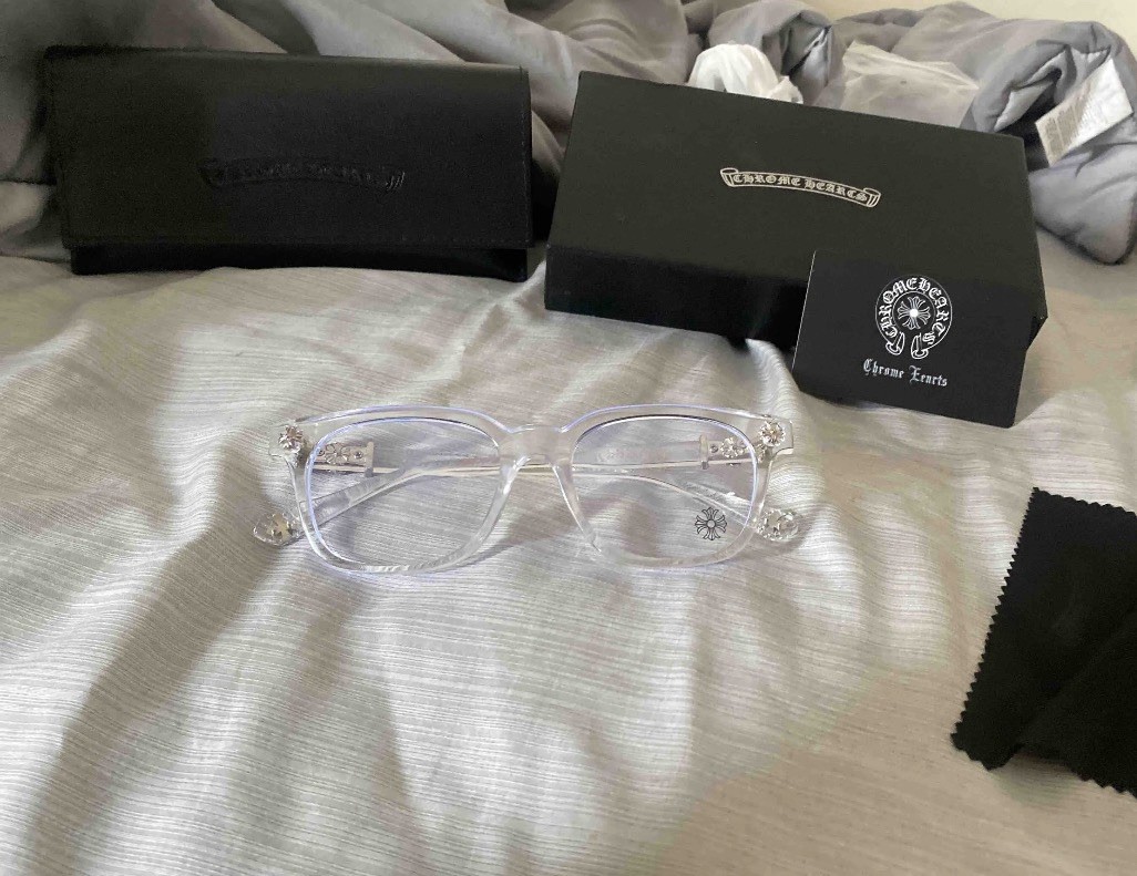 Chrome Hearts 2273 Square Full Rim Clear Frame Blue Light Filter