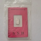 South Sydney Bullion 1g Silver Bar .999 Fineness 1g Total Precious Metal Content