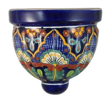 Mexican Talavera Pottery  Wall Hanging Ceramic Sconce Planter # 06
