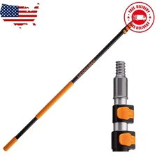4-12 ft Long Telescopic Extension Pole/Multi-Purpose Extendable Pole with Uni...