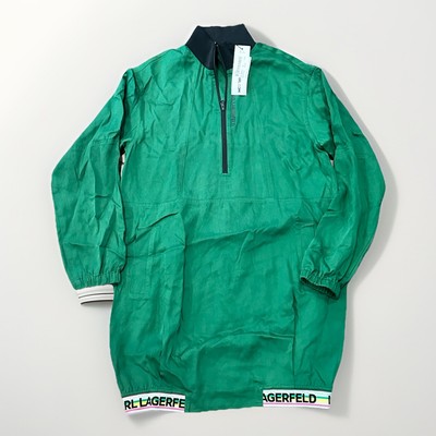 Karl Lagerfeld Kids Childrens Girls Long Sleeves Green Dress Size 16