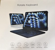 iPad Pro 13 Inch Case With Keyboard M4, 2024  White 7 Color Backlit 3B3