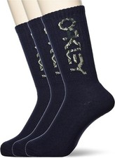 Oakley Mens B1B Socks 2.0 3-Pack Regular Socks Fathom Large New