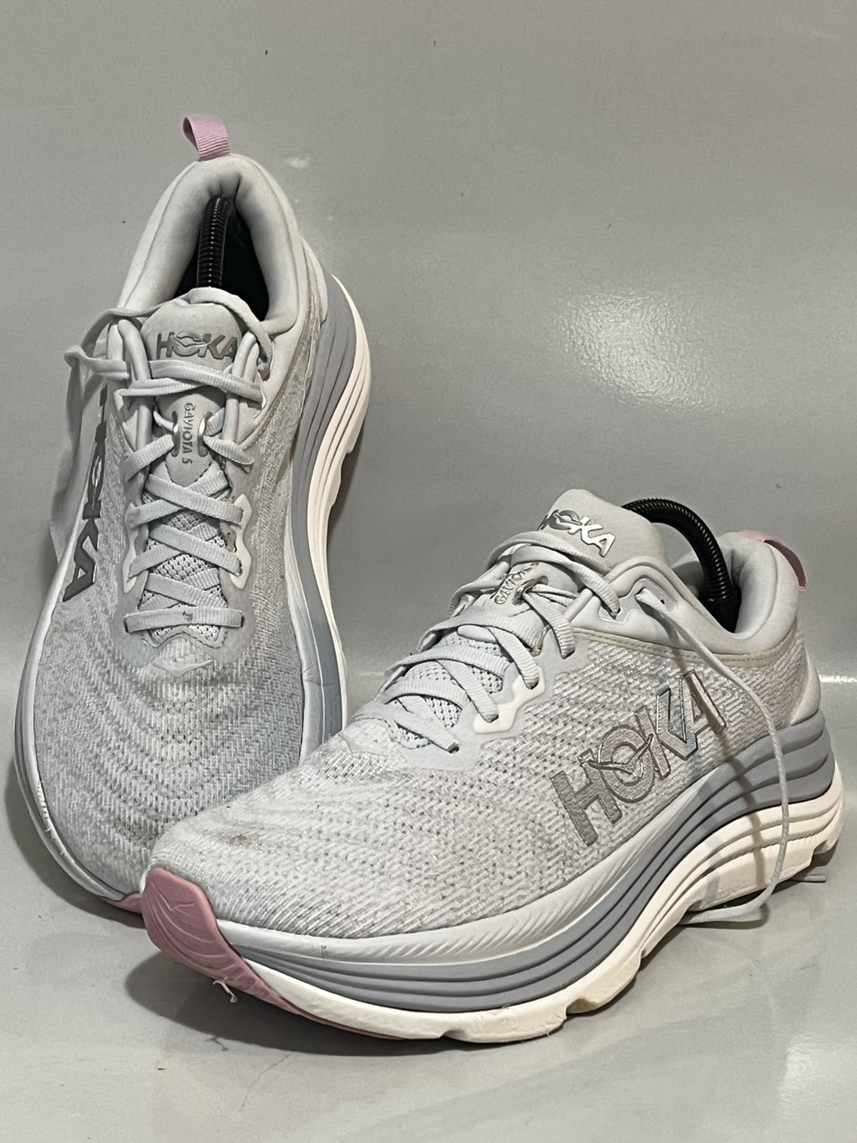 Hoka One One Gaviota 5 Shoes Womens Size 9 Gray Running Sneakers 1134255 SCP