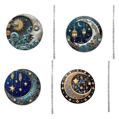 Hanging Pendant with Metal Chain Moon Festival Decoration Easy to Install