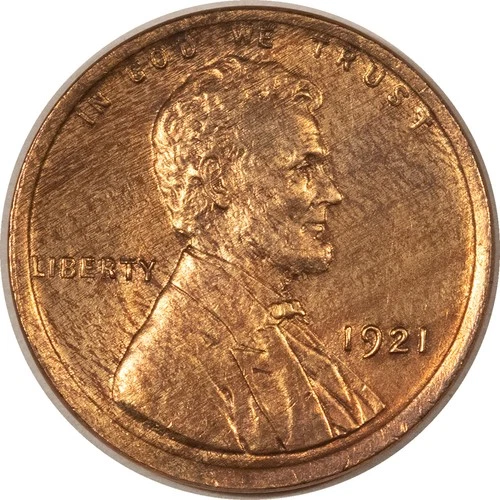 1921 LINCOLN CENT - RED-BROWN, UNCIRCULATED, BUT QUESTIONABLE COLOR!