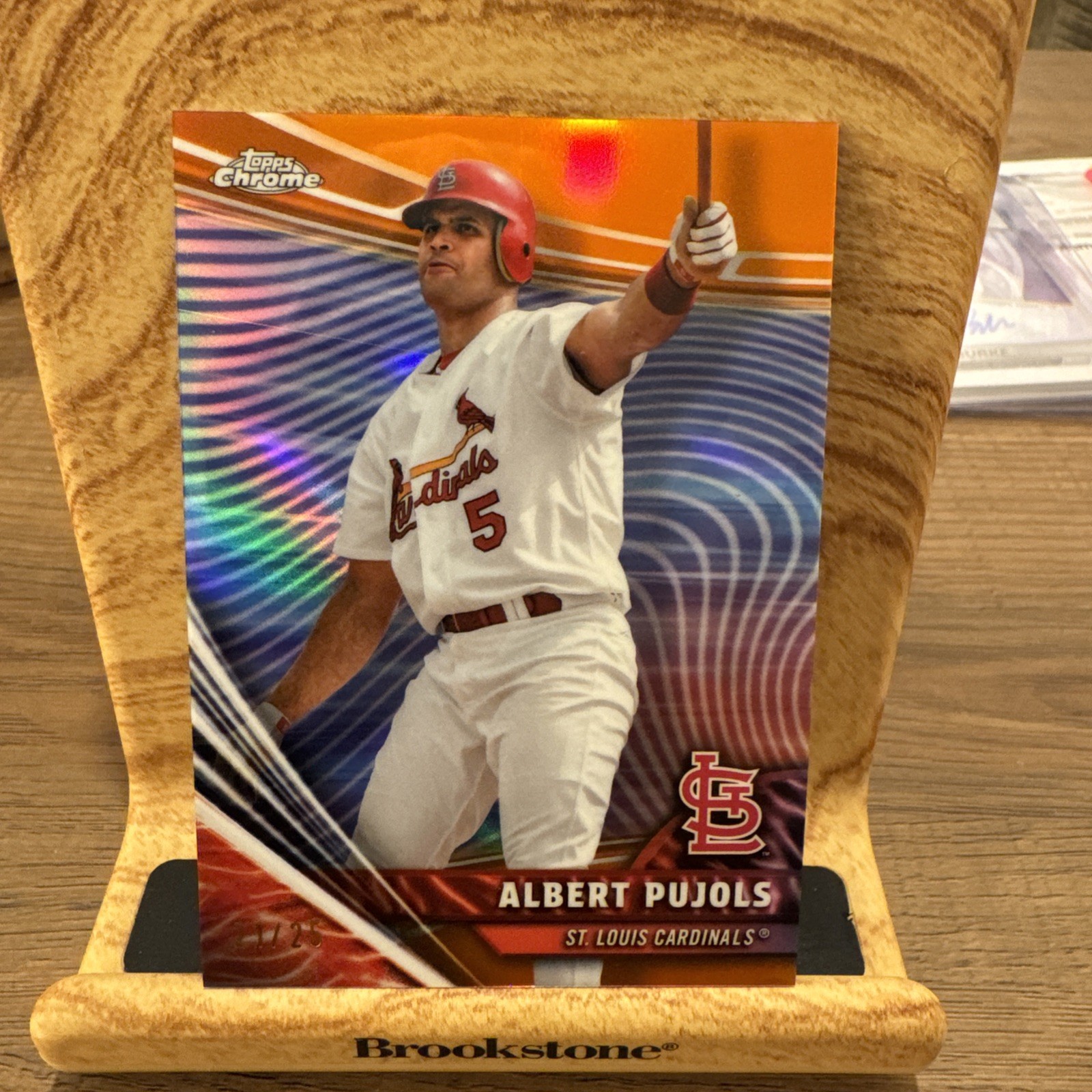 2026 Topps Chrome Albert Pujols RVH-6 Chrome Rivals Home Orange Refractor /25