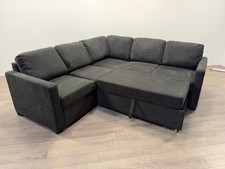 Habitat Reagan Charcoal Fabric Equal Sided Corner Sofa Bed READ DESCRIPTION