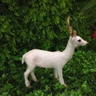 2PCS Simulation White Deer Ornament Vivid Expression and Fine Workmanship for