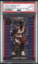 1996 STADIUM CLUB MEMBERS ONLY 55 W/COATING #54 ALLEN IVERSON PSA 8
