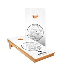 Michigan State Cornhole Boards Skips Garage ACA Size Outdoor Game Set