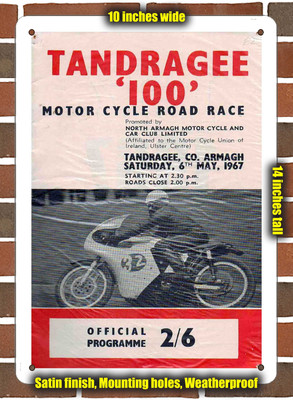 Metal Sign - 1967 Tandragee Road Circuit Racing Program - 10x14 inches