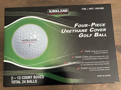 Kirkland Signature Four-Piece Urethane Cover Golf Ball - 2 Dozen Open Box