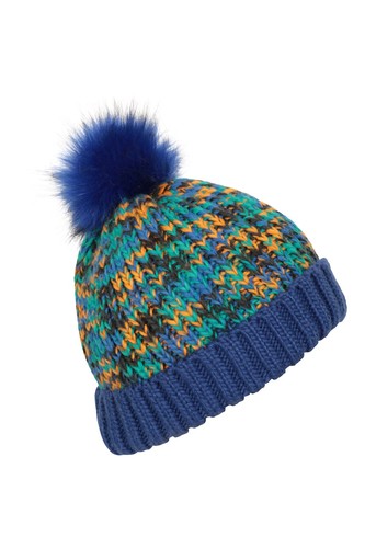 Mountain Warehouse Fluff Bomb Kids Beanie Girls Lightweight Knitted Winter Hat - Picture 4 of 32