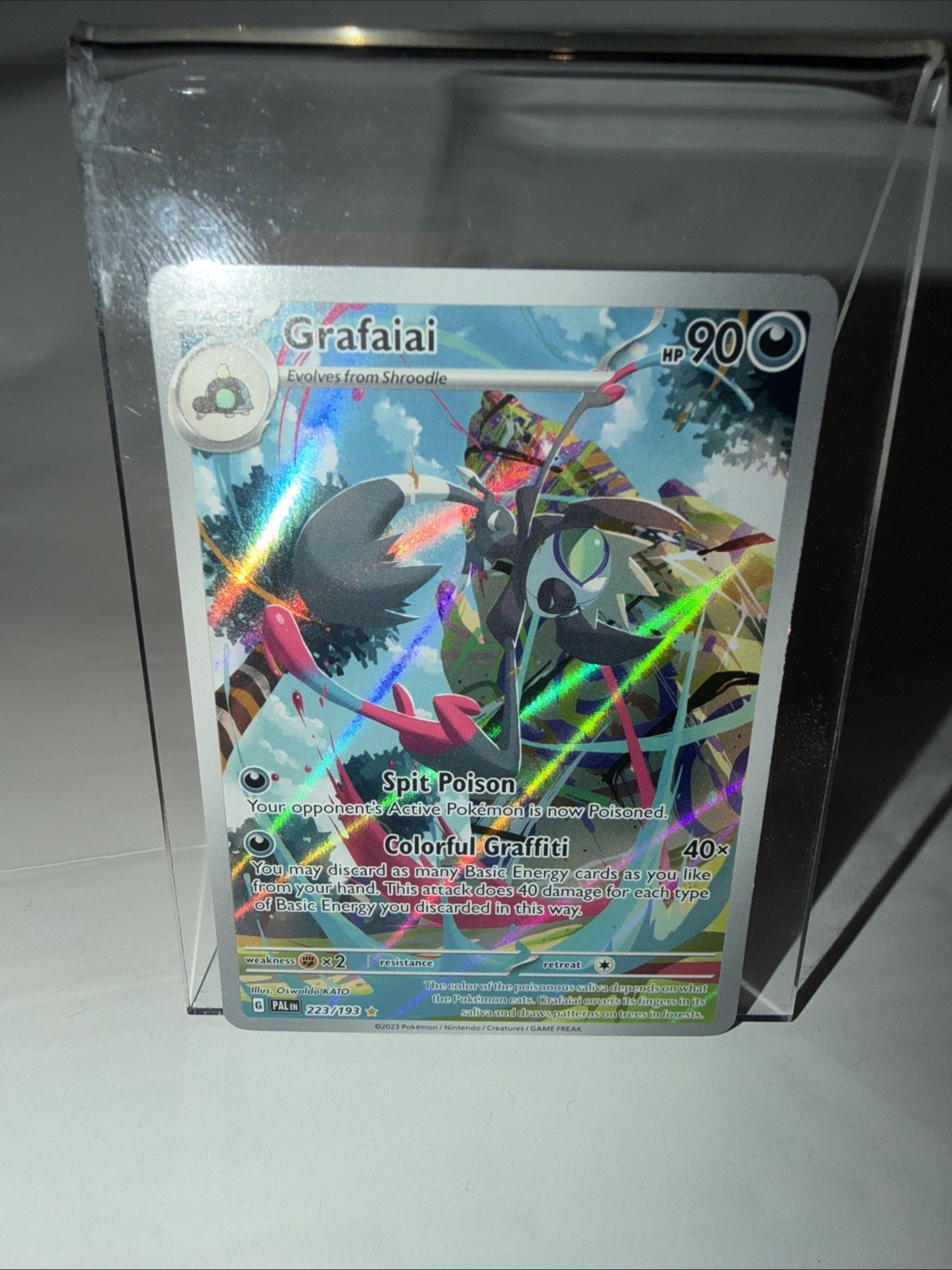 Pokémon Grafaiai Illustration Rare 223/193 Paldea Evolved Full Art Holo HP90
