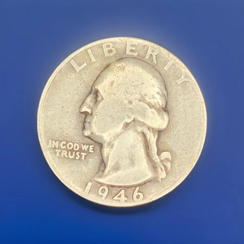 1946 P Washington 90% Silver Quarter Circulated Condition 25c US Coin