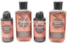 Bath  Body Works Men's Mahogany Woods Men's Body Spray Cologne Shower Gel 4pc