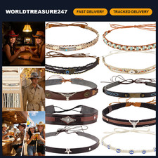 Stylish Leather Cowboy Hat Bands for Men  Women - Cowgirl Hat Accessories