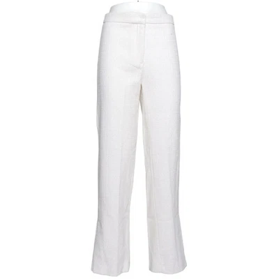 Zara, pantalon palazzo, taille : XS, beige, coton/fibre métallique/polyester,... - Photo 1/4