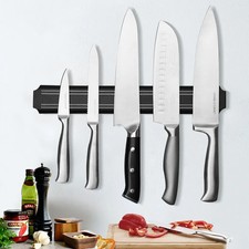 Magnetic Knife Holder Cherry Wood 33cm Bar Magnet Kitchen Workshop