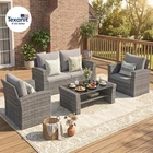 Patio Furniture Set, Wicker outside Outdoor Furniture for All Weather, Patio Sof