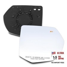 Passenger Right Side Mirror Glass - Compatible with Chevy, GMC, Passenger Side