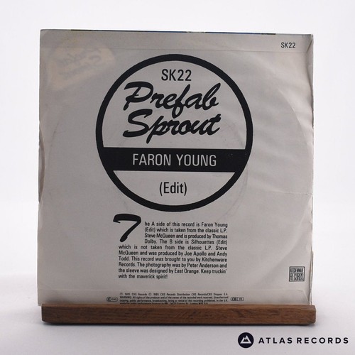 Prefab Sprout - Faron Young (Edit) - 7" Vinyl Record - VG+/VG+ - Picture 3 of 8