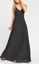 Show Me Your Mumu June Maxi Bridesmaid Formal Dress Black Chiffon NWT XS