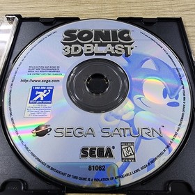 USED AUTHENTIC WORKING -) SONIC 3D BLAST (- GAME DISC ONLY - SEGA SATURN