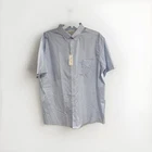 Gold Label Roundtree & Yorke Mens 3XB Blue Geometric Short Sleeve Shirt NWT F04