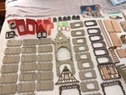 Vintage Playmobil  Castle Ruins Parts & Figures Lot - over 300 pieces & Tub