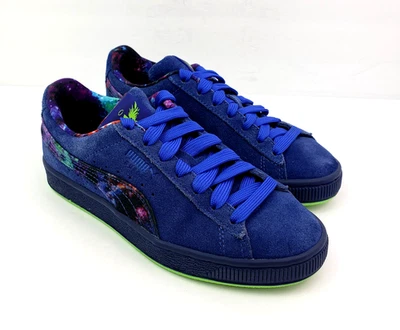 Puma LaMelo Ball Suede Classic 21 Galaxy Boys Size 4Y Blue Low Sneaker Shoes - Image 1 of 4