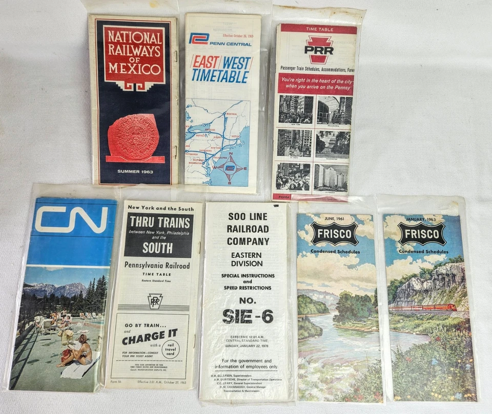 Lot of 30 Vintage Railroad Timetables Mostly 1960's - Image 3 of 4