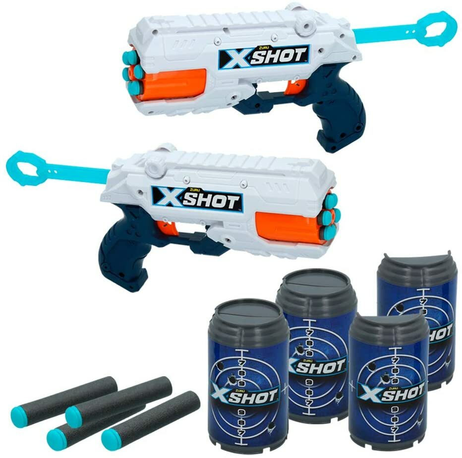 X-Shot - Pack 2 Pistolas Reflex 6 X-Shot Excel + 6 Botes (44770)