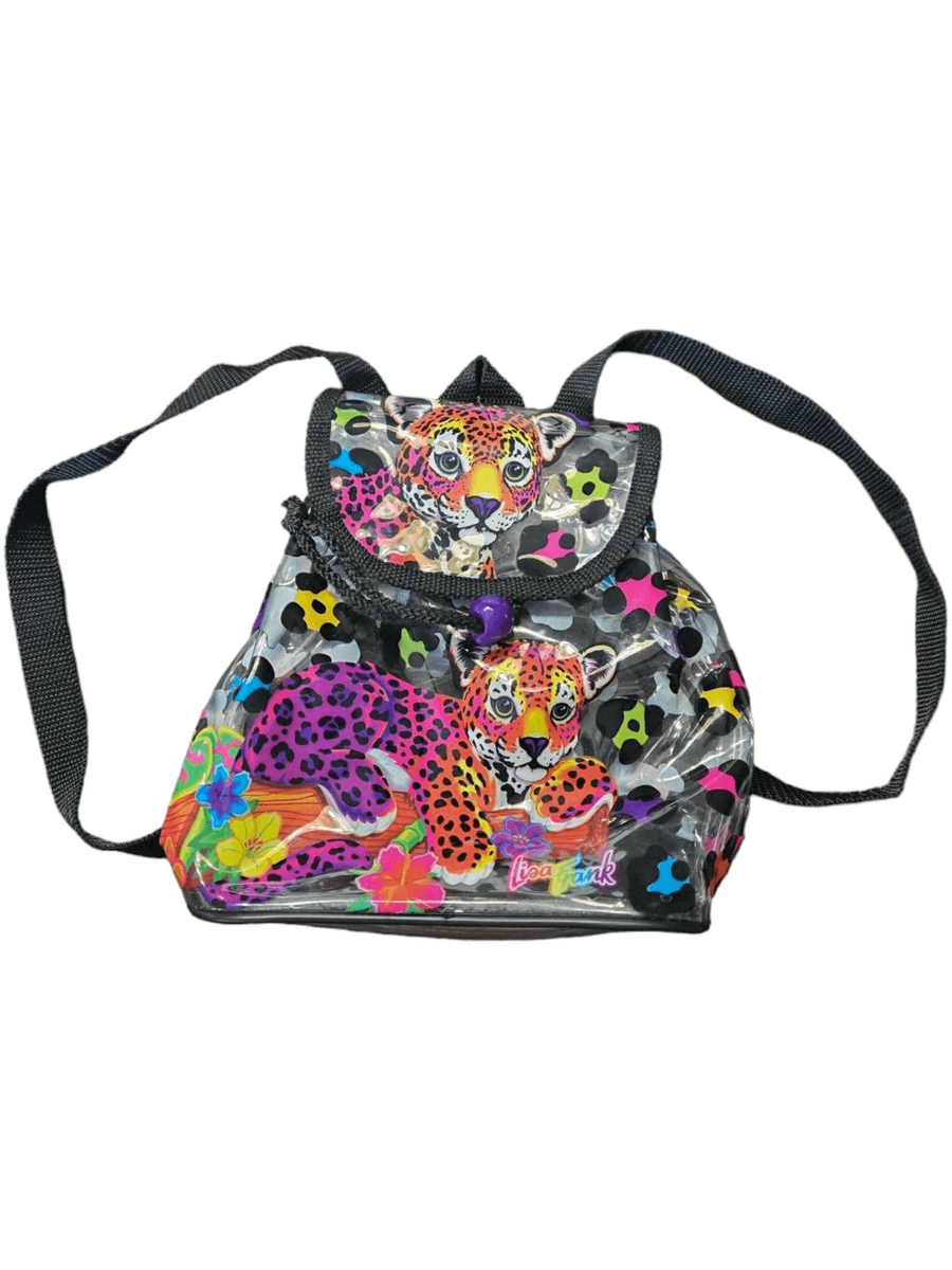 Lisa Frank 1990 Leopard Rainbow Cheetah Clear Backpack Vintage Vintage LISA FRANK 1990s Backpack Clear | Mercari main image 4