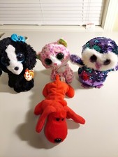 Lot of Ty Beanie Babies Rover, Tracey, Sophie,  Moonlight