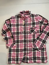 Victoria's Secret Women's Pink Plaid Button Up Pajama Top Size M NWT