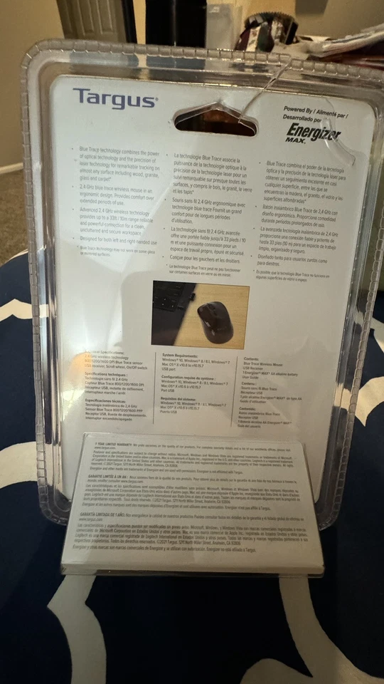 Targus Blue Trace Wireless Mouse AMW50US SEALED - Image 2 of 2